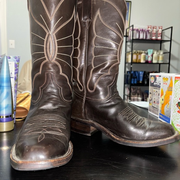 Brown Leather Cowboy Boots